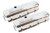 1965-95 Big Block Chevy 396-502 Tall/Short Steel Baffled "454" Logo Valve Cover, Chrome