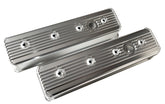 87-Up SBC Fabricated Tall Aluminum Center Bolt Finned Valve Cover With Hole/Without Hole