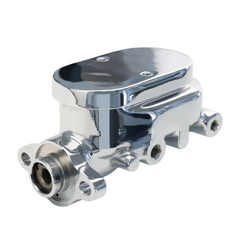 GM Universal Cast Aluminum Master Cylinder 1" Bore; 9/16" & 1/2" Ports on Both Sides Chrome, Smooth Top