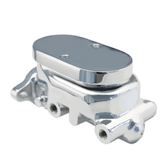 GM Universal Cast Aluminum Master Cylinder 1" Bore; 3/8" Ports on Both Sides Chrome Smooth Top