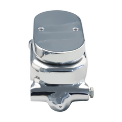 GM Universal Cast Aluminum Master Cylinder 1-1/8" Bore; 9/16" & 1/2" Ports on Left Side Chrome, Smooth Top