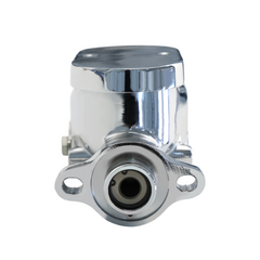 GM Universal Cast Aluminum Master Cylinder 1-1/8" Bore; 9/16" & 1/2" Ports on Left Side Chrome, Smooth Top