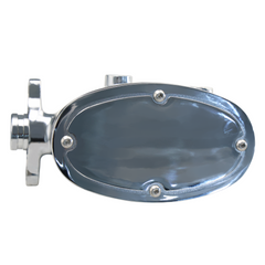 Universal Fits Cast Aluminum Oval Tandem Master Cylinder 1-1/8" Bore,9/16" & 1/2" Ports