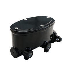 Universal Fits Cast Aluminum Oval Tandem Master Cylinder 1-1/8" Bore,9/16" & 1/2" Ports