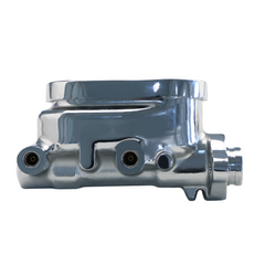 GM Universal Cast Aluminum Master Cylinder 1" Bore; 3/8" Ports on Both Sides Chrome, Finned Top