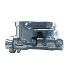GM Universal Cast Aluminum Master Cylinder 1" Bore; 3/8" Ports on Both Sides Chrome, Finned Top