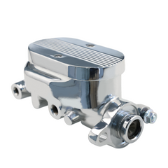 GM Universal Cast Aluminum Master Cylinder 1" Bore; 3/8" Ports on Both Sides Chrome, Finned Top