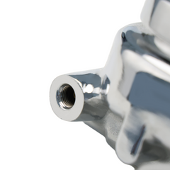 GM Universal Cast Aluminum Master Cylinder 1" Bore; 3/8" Ports on Both Sides Chrome, Finned Top