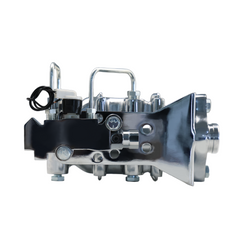 Universal Chrome 1-1/8'' Bore Dual Bail Master Cylinder w/Left Mount Proportioning Valve Kit, Disc/Disc