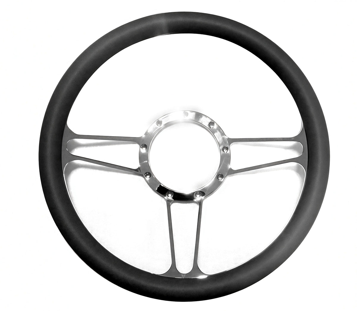 14＂ Half Aluminum with Leather Wrap/Full Aluminum Billet Steering Wheel，9 Hole，Style 25