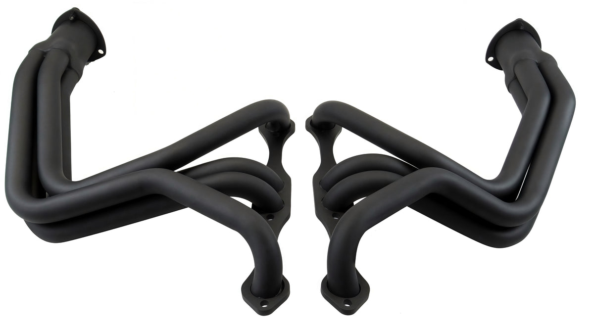 Small Block Chevy 1928-48 Ford Chassis Long Tube Headers， Round Port，Black