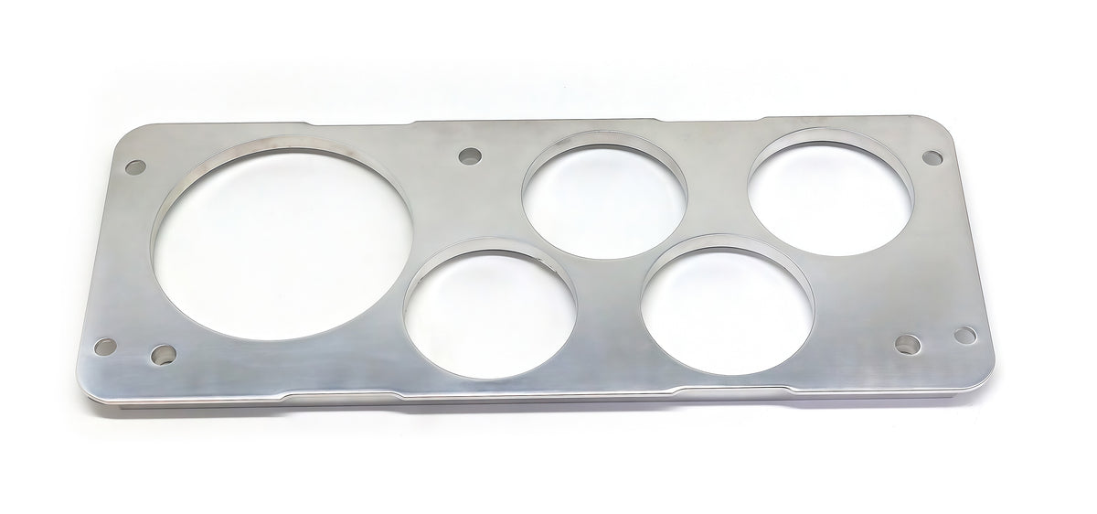 Aluminum 1940 Ford 5 Holes Dash Gauge Panel Polished