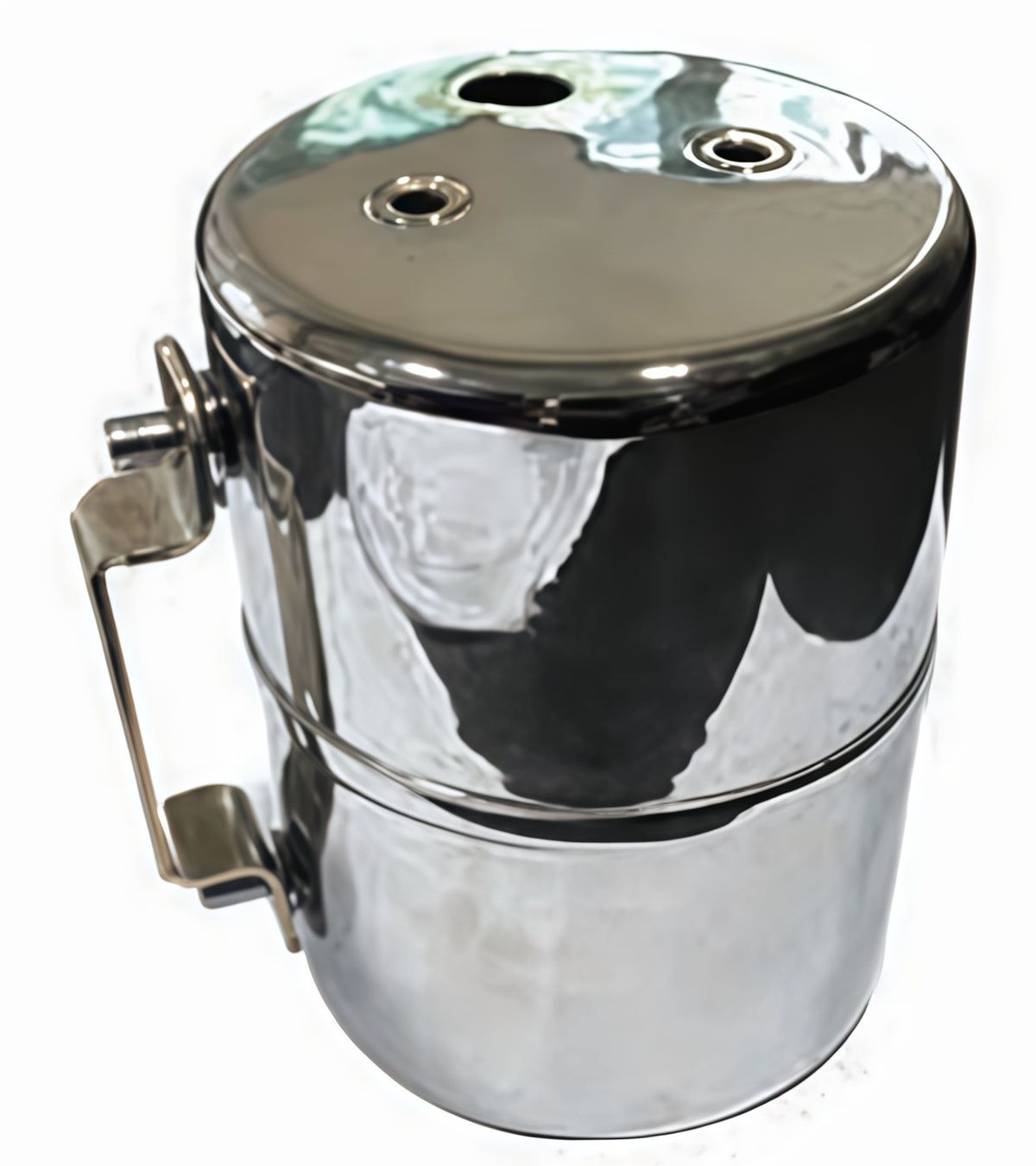 Steel Vacuum Canister Reservoir Brake Booster Can with Check Valve & Hardware