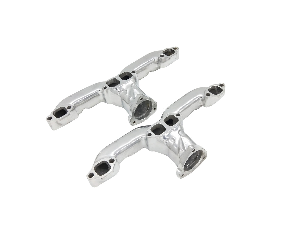 Cast Iron Ram Horn Exhaust Manifolds For 1955-Up Chevy 350 Corvette