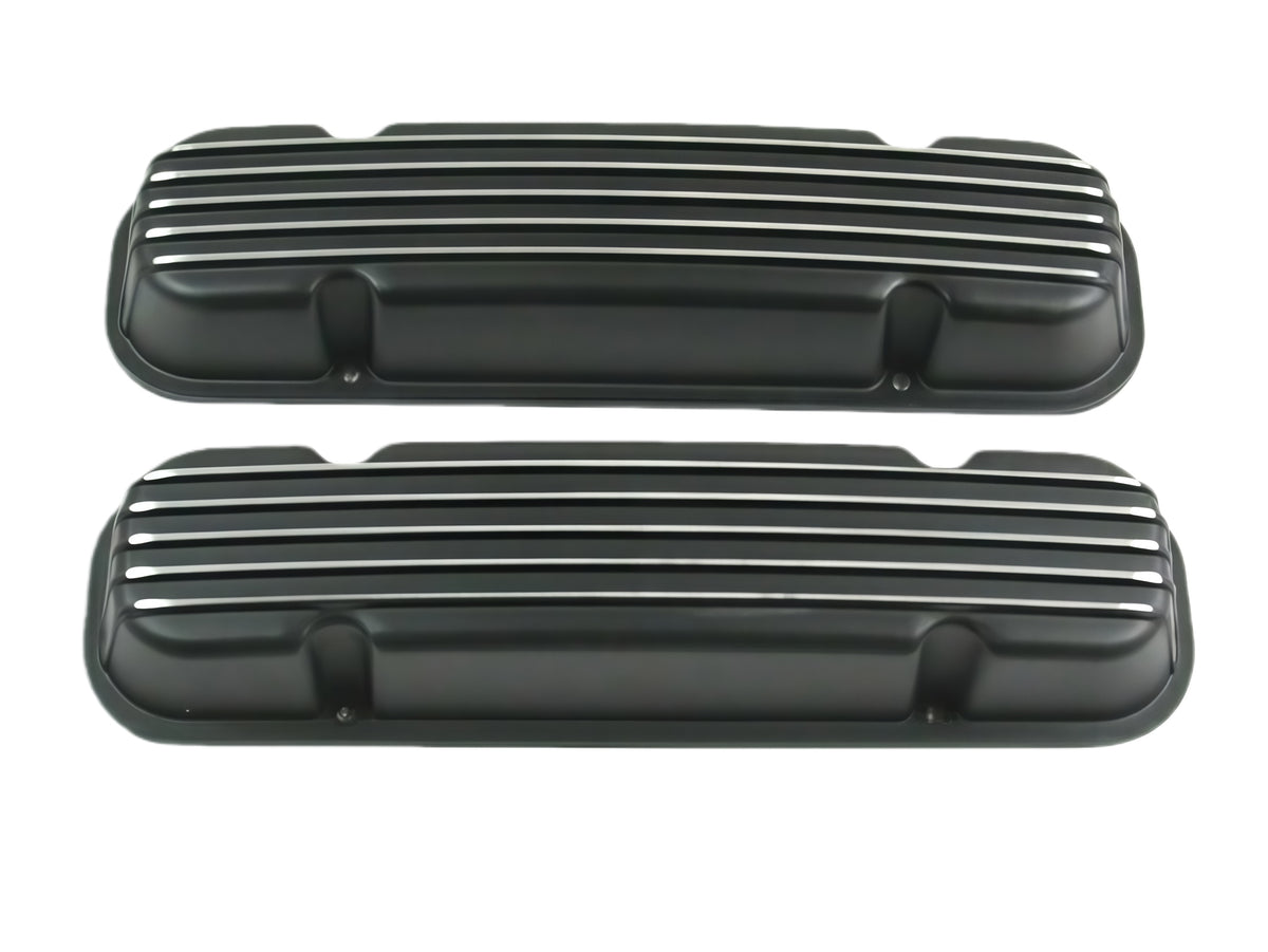 Tall Aluminum Finned Valve Covers for Pontiac w/o Holes