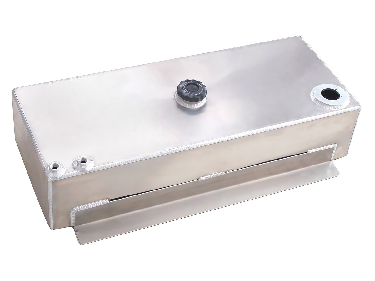 T-Bucket Aluminum Fuel Tank， 10.4 Gallons Capacity for 1923 T-bucket kits with a 20“ pick-up box，L: 30-1/4“， W: 12 1/4“， H: 6-1/2“