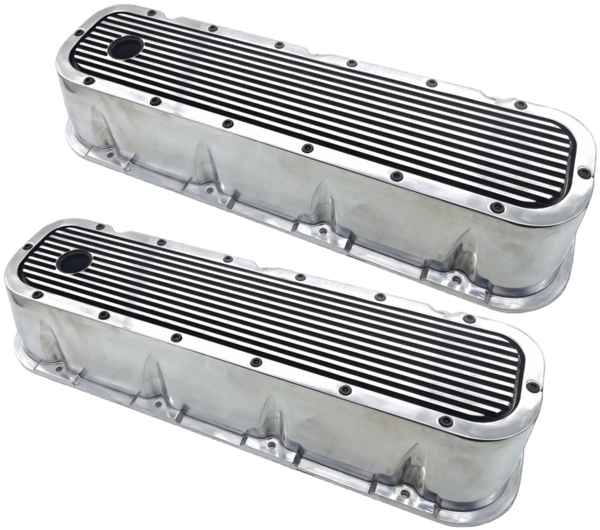 Tall Aluminum Ribbed Valve Cover 1965-95 BBC 396-502