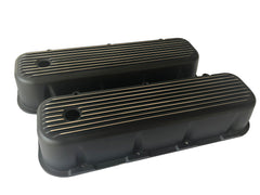 Tall Nostalgic Aluminum Top Finned Valve Cover 1965-95 BBC 396-502 With Hole/Without Hole