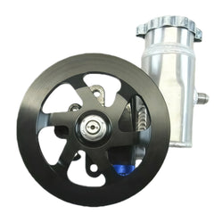 Cast Iron Power Steering Pump with 6＂ Aluminum V-Belt Pulley， Black