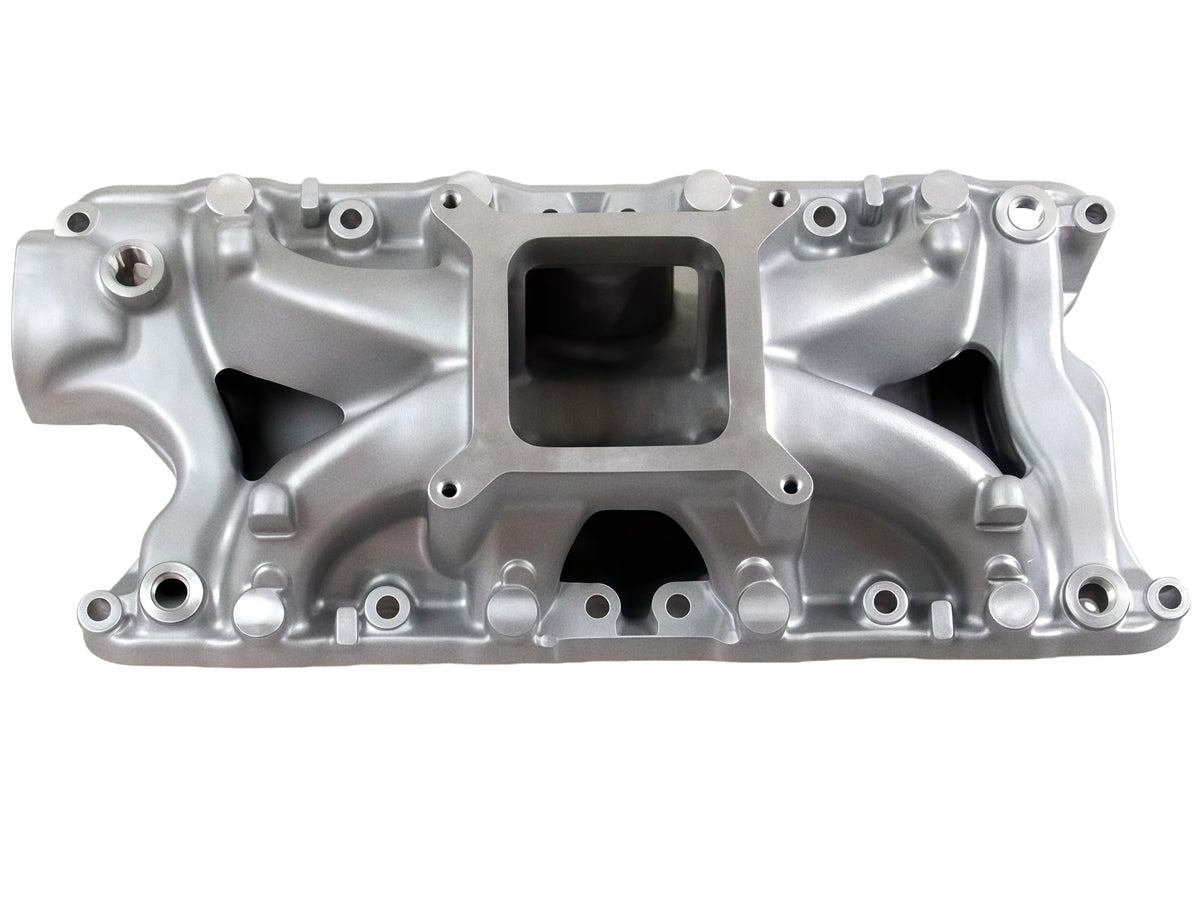 Ford SB 260-302W Windsor Shootout HiRise Single Plane Intake Manifold， 3500-8000 RPM