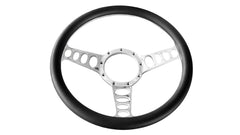14＂ Half Aluminum with Leather Wrap/Full Aluminum Billet Steering Wheel，9 Hole，Style 13
