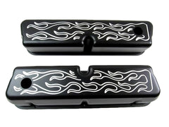 Tall Aluminum Flame Valve Covers 1962-85 Ford 289/302/351W/5.0L w/ Hole
