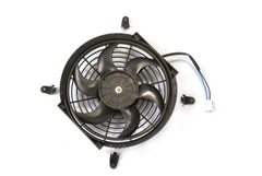 10" Curve Blade Reversible Fan, 12V-80W-850CFM, Black/Chrome