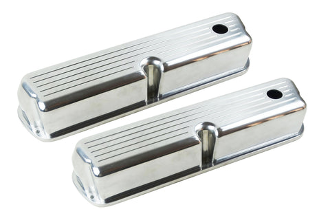 62-85 SBF Ford Finned Retro Aluminum Valve Covers & 12Air Cleaner Breather Kit 62-85 SBF Ford Finned Retro Aluminum Valve Covers & 12Air Cleaner Breather Kit