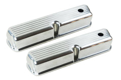 Tall Aluminum Ball Milled Valve Covers 1962-85 Ford 289/302/351W/5.0L w/ Hole