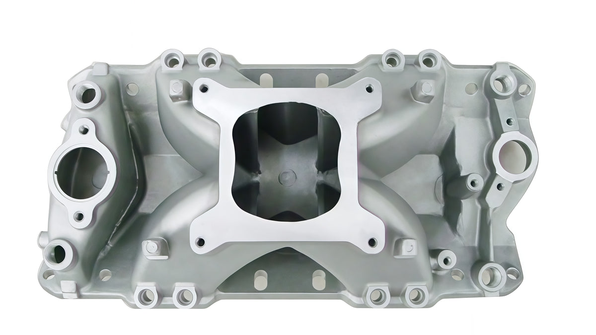 1957-95 Chevy SBC 350 Shootout Pro Injection Port High Rise Single Plane Intake Manifold，3000-7000 RPM