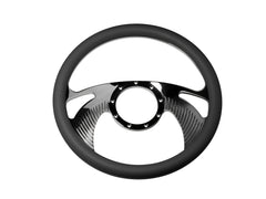 14＂ Half Aluminum with Leather Wrap/Full Aluminum Billet Steering Wheel，9 Hole，Style 03