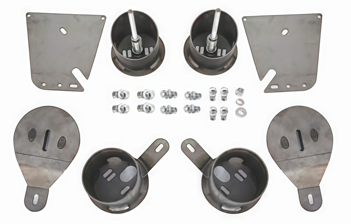 1958-64 Chevy lmpala Front and Rear Bel Air Bag Brackets Bolt-In