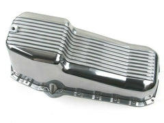 Cast Aluminum Finned Oil Pan 1980-1985 SBC 283-400 Dipstick on Passenger Side