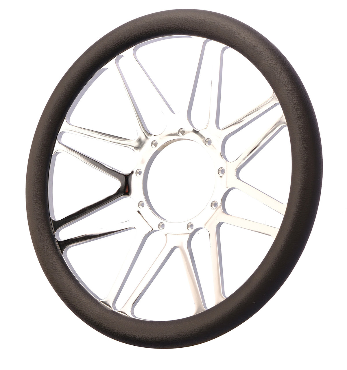 14＂ Billet Steering Wheel， ＂SNOWFLAKE＂，w/o Leather Wrap