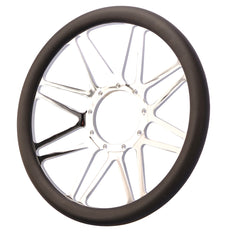 14＂ Billet Steering Wheel， ＂SNOWFLAKE＂，w/o Leather Wrap