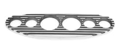 Aluminum Finned Gauge Panel Two 3-3/8“ Holes and Four 2-1/16“ Holes Polished