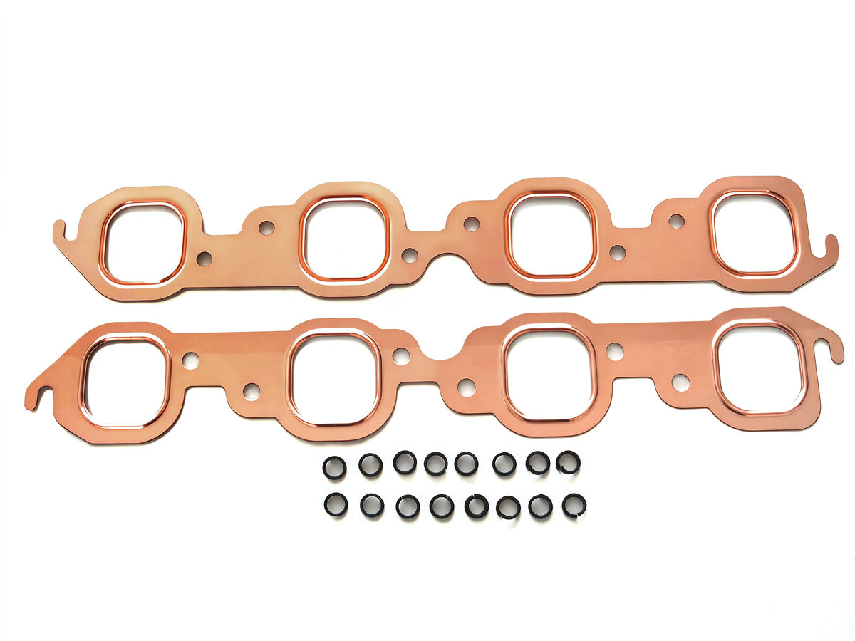 65-00 BBC Copper Seal Exhaust Gasket， Rectangular Port 1.85“ X 1.90“