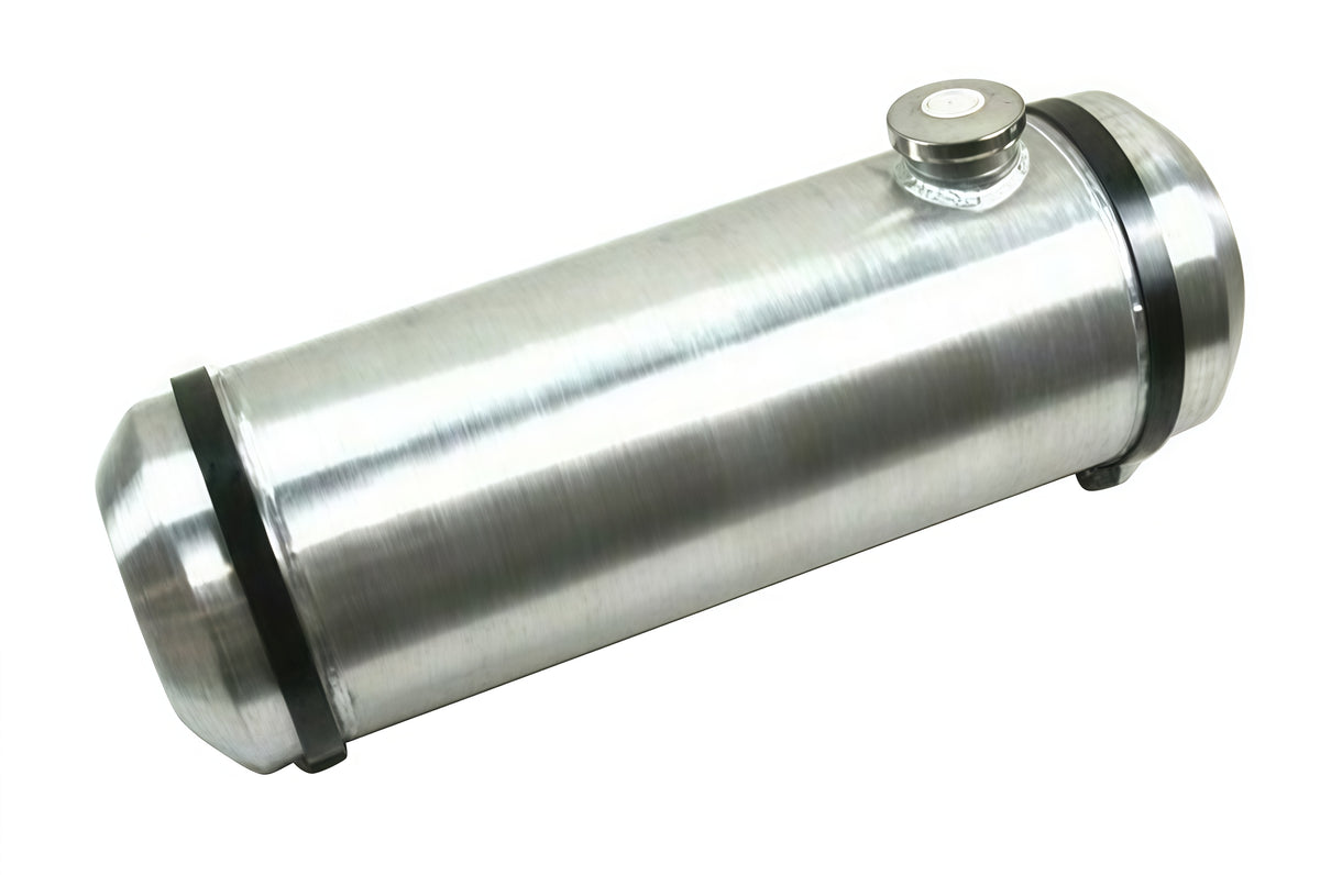 5 Gallon Round Spun Aluminum Fuel Tank， 8＂ x 24＂