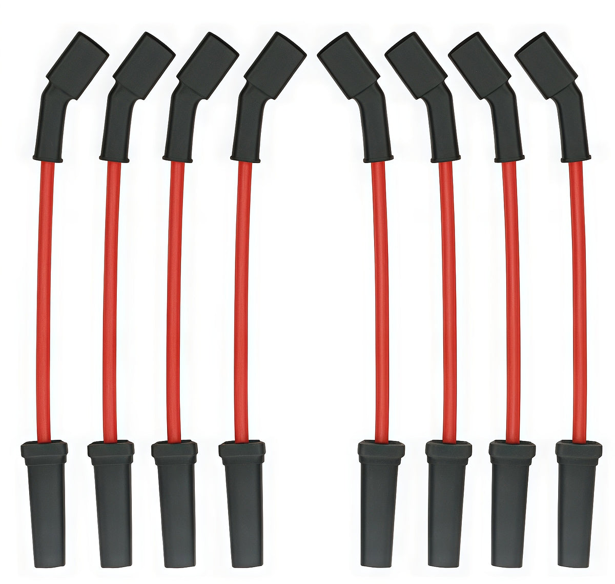 8MM LS 8＂ Ignition  Wires With  180° Plug Boots