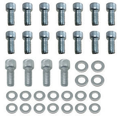 SBC Oil Pan Harware Kits，1/4＂-20 x 1/2＂ (14 Pcs) & 5/16＂-18 x 3/4＂ (4 Pcs)  Bolts
