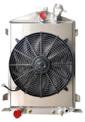 1932 Ford Street Rod Aluminum Radiator Hi/High Boy Ford Motor w/ Fan &  shroud