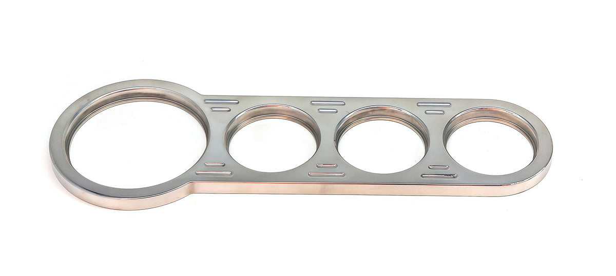 Aluminum Ball Milled Gauge Panel One 3-3/8＂ Hole and Three 2-1/16＂ Holes