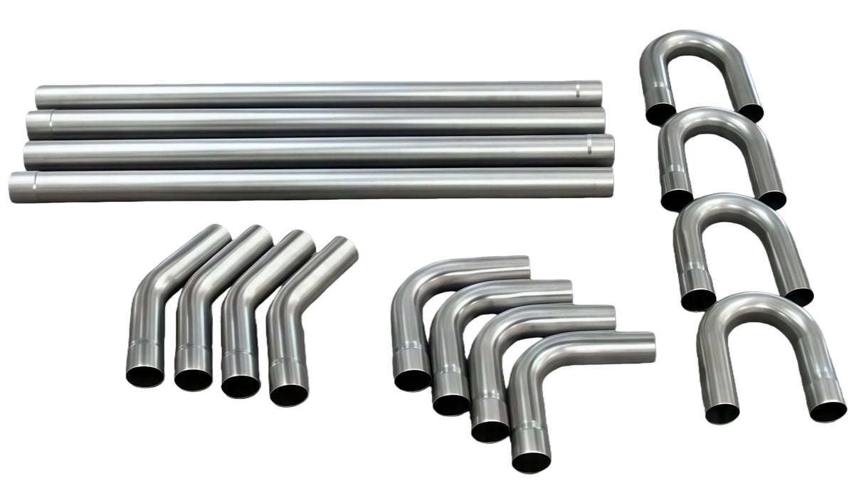 Universal Dual Exhaust Mandrel Bend Kit，2.25/2.5/3 Inch