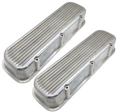 Tall Nostalgic Aluminum Top Finned Valve Cover 1965-95 BBC 396-502 With Hole/Without Hole