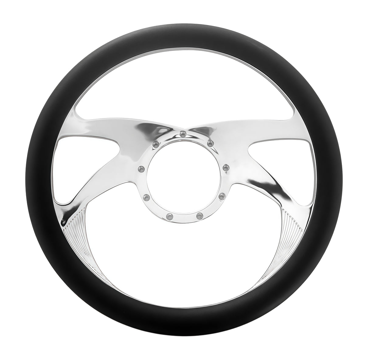 14＂ Half Aluminum with Leather Wrap/Full Aluminum Billet Steering Wheel，9 Hole，Style 20