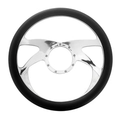 14＂ Half Aluminum with Leather Wrap/Full Aluminum Billet Steering Wheel，9 Hole，Style 20