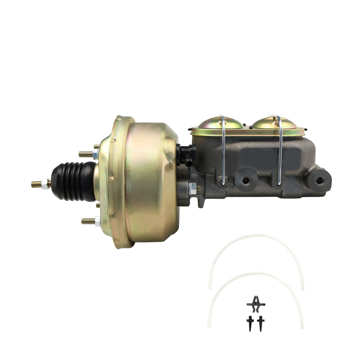 Universal 7'' Single Booster 1-1/8'' Bore Master Cylinder Combo, Disc/Disc