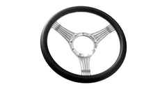 14＂ Half Aluminum with Leather Wrap/Full Aluminum Billet Steering Wheel，9 Hole，Style 18