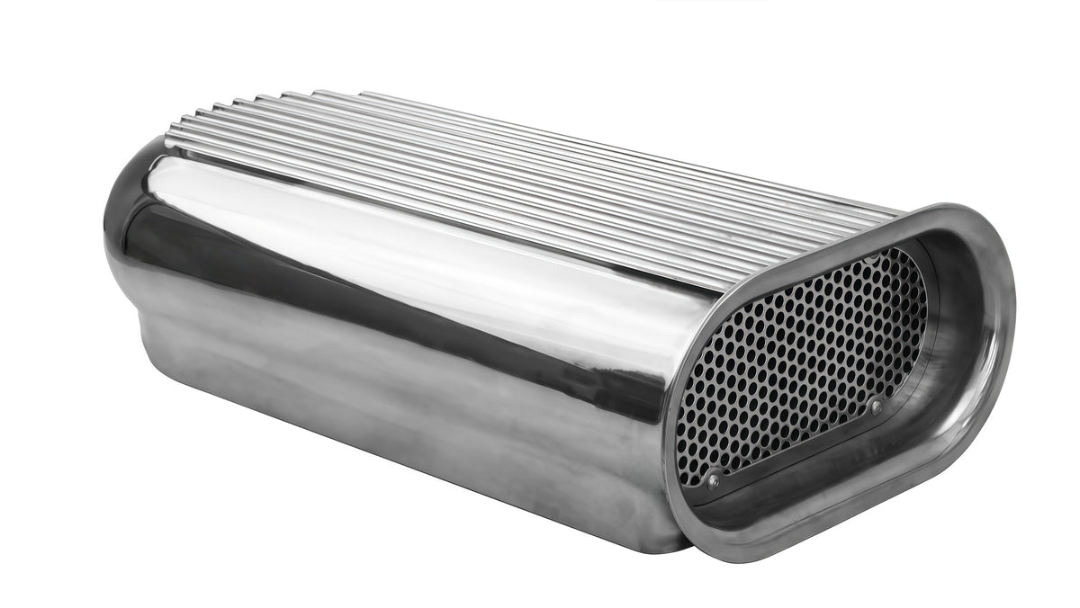 Aluminum Full Finned Hilborn Style Hood Scoop for Dual Quad Carbs