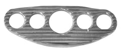 Aluminum Finned Gauge Panel One 3-1/8“ Hole and Four 2-1/16“ Holes Polished